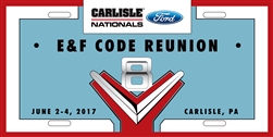 2017 Ford Nationals- E & F Code License Plate
